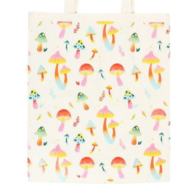 Funky Fungi Mushroom Print Polycotton Tote Bag Funky Fungi Mushroom Print Polycotton Tote Bag
