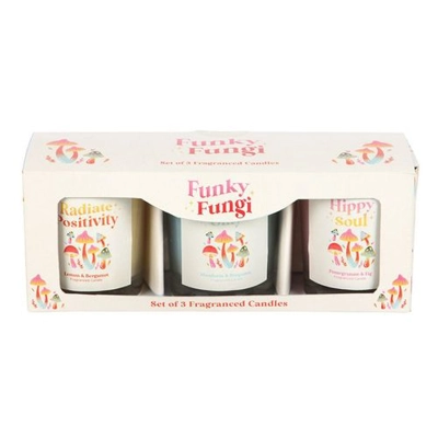 Set of 3 Funky Fungi Mushroom Votive Candles Set of 3 Funky Fungi Mushroom Votive Candles