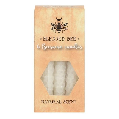 Set of 6 White Beeswax Spell Candles Set of 6 White Beeswax Spell Candles