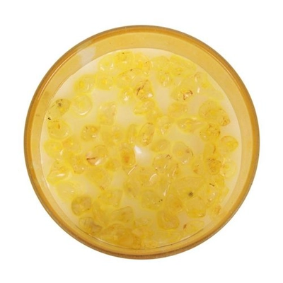 Solar Plexus Chakra Lemon Crystal Chip Candle Solar Plexus Chakra Lemon Crystal Chip Candle