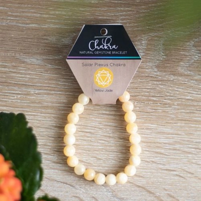 Solar Plexus Chakra Yellow Jade Gemstone Bracelet Solar Plexus Chakra Yellow Jade Gemstone Bracelet