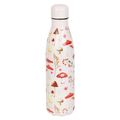All Over Mushroom Print Metal Water Bottle All Over Mushroom Print Metal Water Bottle