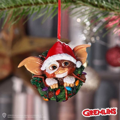 Gremlins Gizmo in Wreath Hanging Ornament 10cm Gremlins Gizmo in Wreath Hanging Ornament 10cm