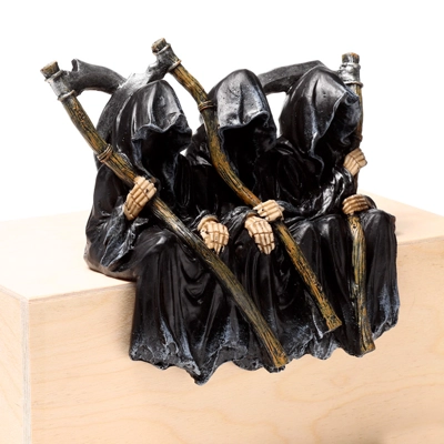 Decorative Ornament - The Reaper Seated on a Bench Decorative Ornament - The Reaper Seated on a Bench