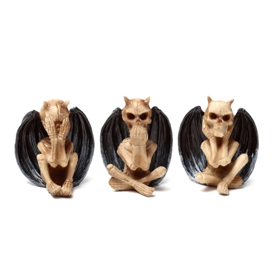 Decorative Set of 3 Ornaments - The Reaper See No Speak No.. Decorative Set of 3 Ornaments - The Reaper See No Speak No..