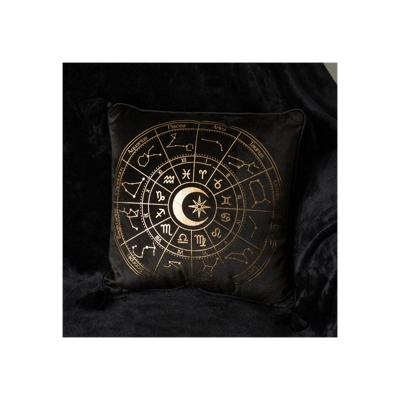 35cm Square Black Astrology Wheel Cushion 35cm Square Black Astrology Wheel Cushion