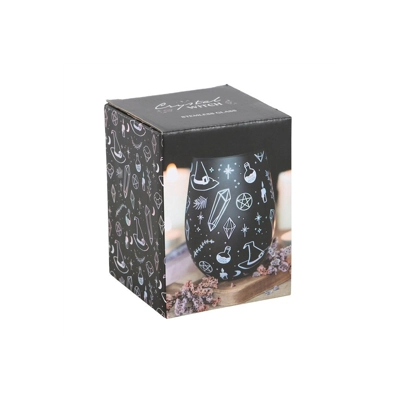 Crystal Witch Print Stemless Glass Crystal Witch Print Stemless Glass