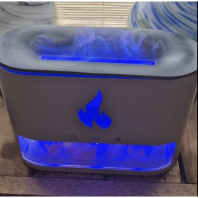 White Blaze Aroma Diffuser - Himalayan Salt Chamber - USB-C - Flame Effect (Salt included) White Blaze Aroma Diffuser - Himalayan Salt Chamber - USB-C - Flame Effect (Salt included)
