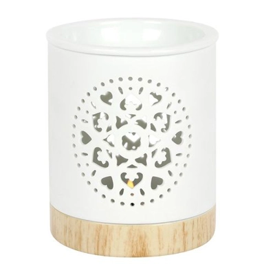 White Mandala Cut Out Oil Burner White Mandala Cut Out Oil Burner
