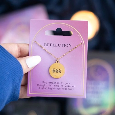 666 Angel Number Reflection Necklace 666 Angel Number Reflection Necklace