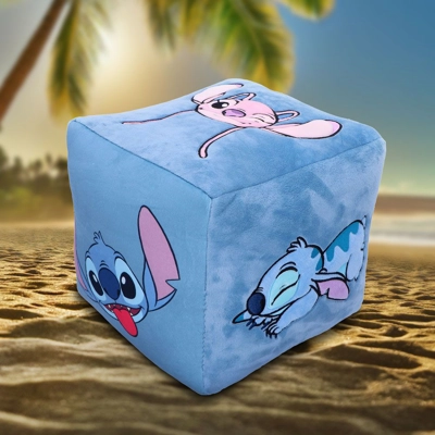 Disney Stitch and Angel Cube Cushion 25cm Disney Stitch and Angel Cube Cushion 25cm
