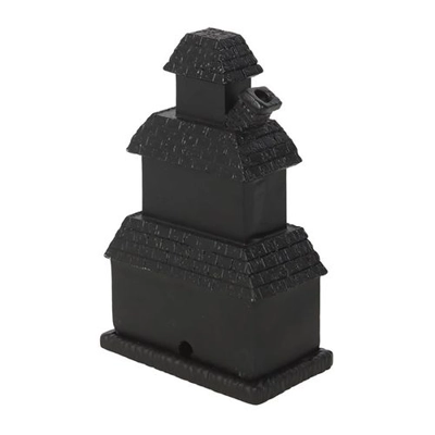 Black Haunted House Incense Cone Holder Black Haunted House Incense Cone Holder