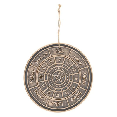 Bronze Wheel of the Year Hanging Terracotta Plaque Bronze Wheel of the Year Hanging Terracotta Plaque