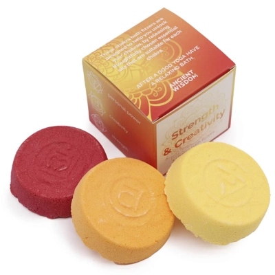 Chakra Bath Fizz - Small box - Strength & Creativity Chakra Bath Fizz - Small box - Strength & Creativity
