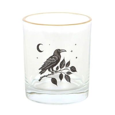 Perched Raven Drinking Glass Perched Raven Drinking Glass