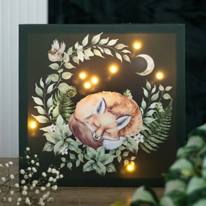 Sleeping Fox Light Up Canvas..