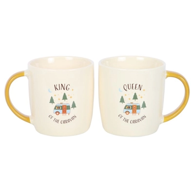 Camping King and Queen Couples Mug Set Camping King and Queen Couples Mug Set