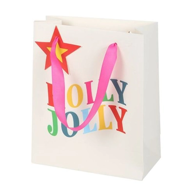 23cm Holly Jolly Gift Bag 23cm Holly Jolly Gift Bag