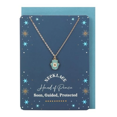 Hand of Hamsa Necklace on Greeting Card