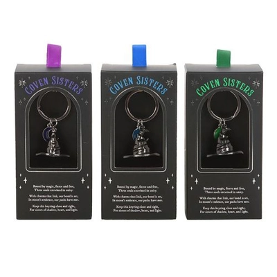 Set of 3 Coven Sisters Witch Hat Keyrings Set of 3 Coven Sisters Witch Hat Keyrings