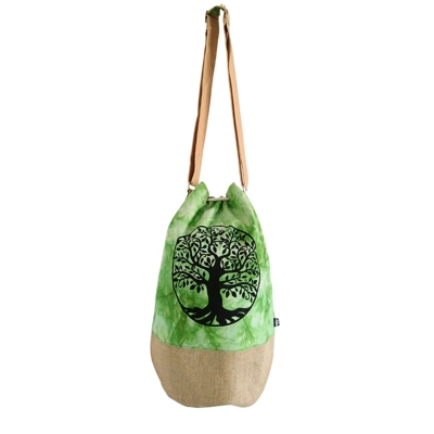 All Natural Backpack - Green Stonewash - Tree of Life All Natural Backpack - Green Stonewash - Tree of Life