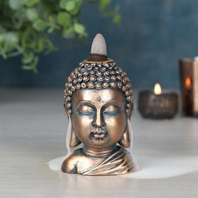 Bronze Buddha Head Backflow Incense Burner Bronze Buddha Head Backflow Incense Burner