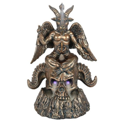 Gold Baphomet LED Backflow Incense Burner Gold Baphomet LED Backflow Incense Burner