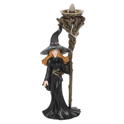 Witch with Staff Backflow Incense Burner Witch with Staff Backflow Incense Burner