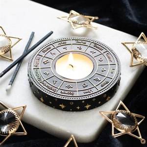 Astrology Wheel Tealight Can..