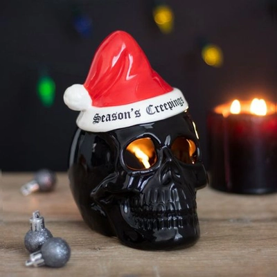 Seasons Creepings Skull Tealight Holder Seasons Creepings Skull Tealight Holder
