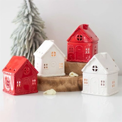 White Gingerbread House Tealight Holder White Gingerbread House Tealight Holder