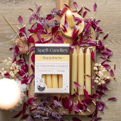 Pack of 12 Happiness Spell Candles Pack of 12 Happiness Spell Candles
