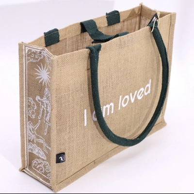 Hop Hare Jute Big Bag - I am Loved Hop Hare Jute Big Bag - I am Loved