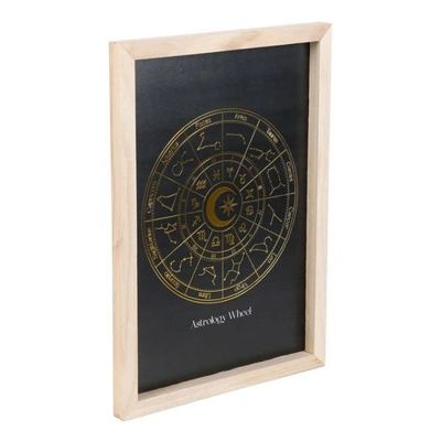 Black Astrology Wheel Framed Wall Art Print Black Astrology Wheel Framed Wall Art Print