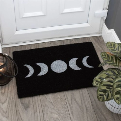Black Moon Phase Doormat Black Moon Phase Doormat