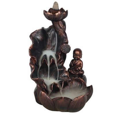 Bronze Effect Buddha Backflow Incense Burner Bronze Effect Buddha Backflow Incense Burner