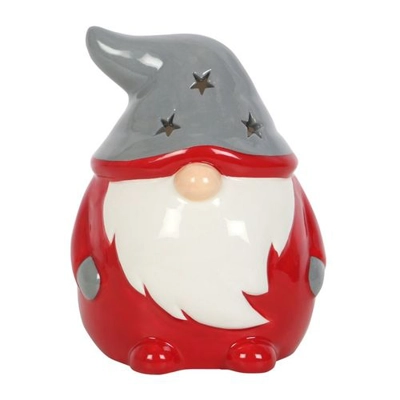 Red and Grey Gonk Tealight Holder Red and Grey Gonk Tealight Holder