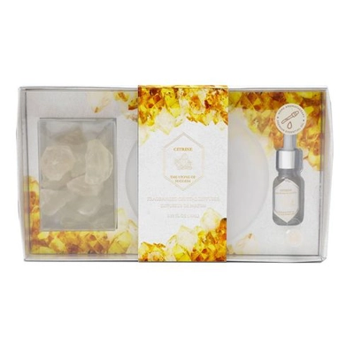 Yellow Citrine Crystal Oil Diffuser Tray Yellow Citrine Crystal Oil Diffuser Tray