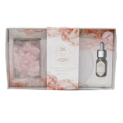 Rose Quartz Crystal Oil Diffuser Tray Rose Quartz Crystal Oil Diffuser Tray