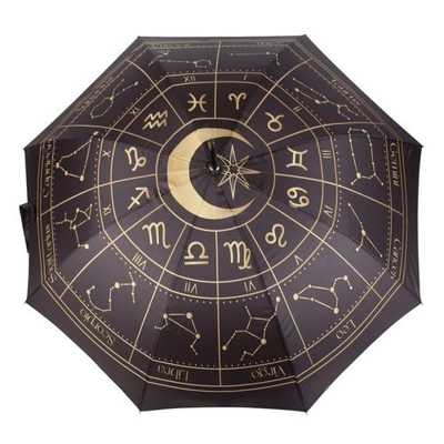 Black Astrology Wheel Umbrella Black Astrology Wheel Umbrella