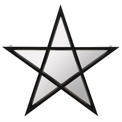 Black Framed Pentagram Mirror Black Framed Pentagram Mirror