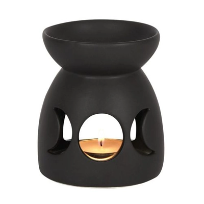 Black Triple Moon Cut Out Oil Burner Black Triple Moon Cut Out Oil Burner