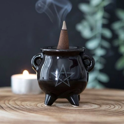 Pentagram Cauldron Ceramic Incense Holder Pentagram Cauldron Ceramic Incense Holder
