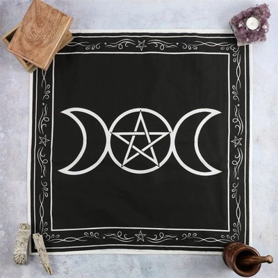70x70cm Triple Moon Altar Cloth 70x70cm Triple Moon Altar Cloth