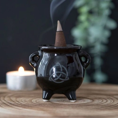 Triquetra Cauldron Ceramic Incense Holder Triquetra Cauldron Ceramic Incense Holder