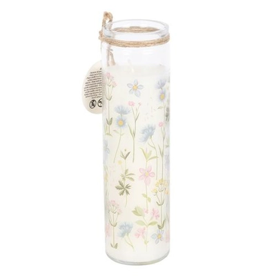 Floral Print Wildflower Tube Candle Floral Print Wildflower Tube Candle