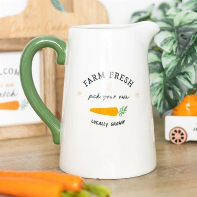 Farm Fresh Carrot Patch Ceramic Flower Jug Farm Fresh Carrot Patch Ceramic Flower Jug