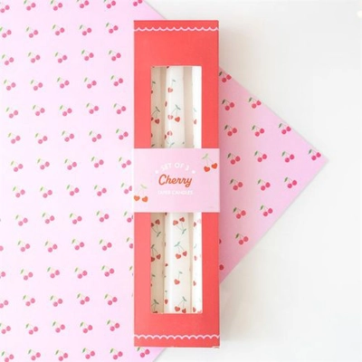 Set of 3 Heart Cherry Taper Candles Set of 3 Heart Cherry Taper Candles
