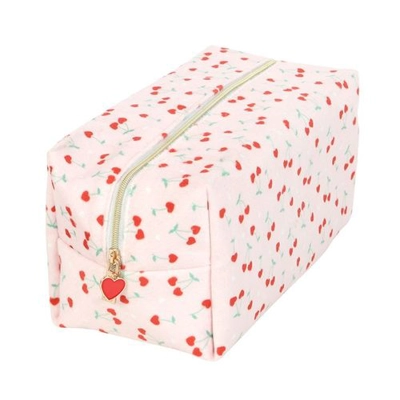 Heart Cherry Print Makeup Bag Heart Cherry Print Makeup Bag