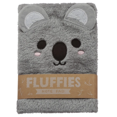 Fluffy Plush A5 Notebook - Adoramals Koala Fluffy Plush A5 Notebook - Adoramals Koala